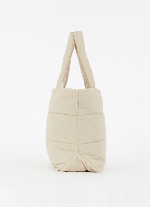 MSCH Copenhagen Gewatteerde shopper met logo - detail 3 beige