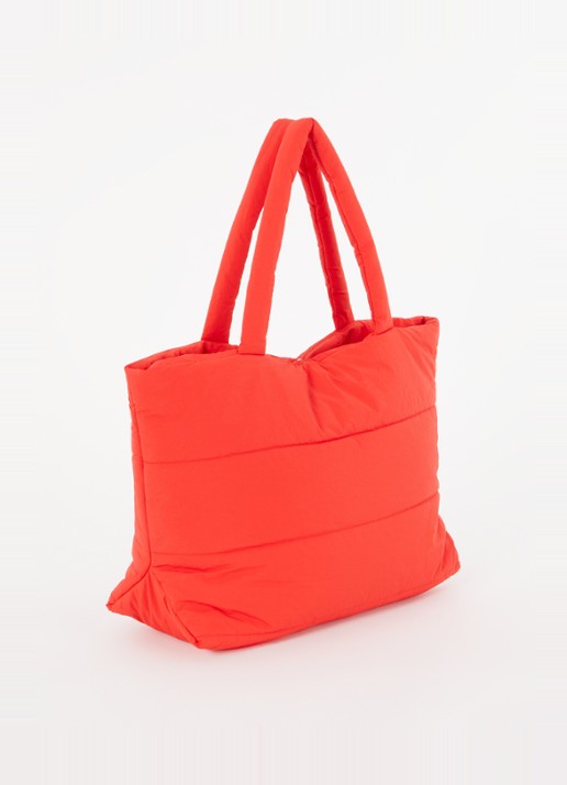 MSCH Copenhagen Gewatteerde shopper met logo - achterkant rood