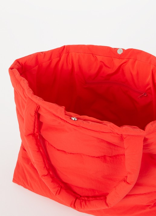 MSCH Copenhagen Gewatteerde shopper met logo - detail 3 rood