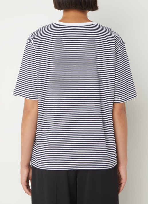 MSCH Copenhagen Hadrea T-shirt met streepprint - achterkant 3 zwart