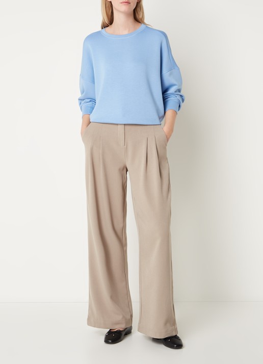 MSCH Copenhagen Ima sweater met stretch - voorkant 4 blauw