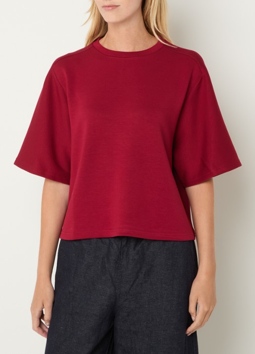 MSCH Copenhagen Maelee T-shirt met ronde hals - detail 3 steenrood