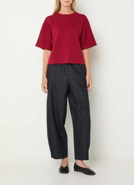 MSCH Copenhagen Maelee T-shirt met ronde hals - voorkant 2 steenrood