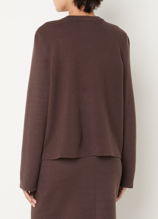 MSCH Copenhagen MSCHAgatha East fijngebreide pullover met ronde hals - achterkant 3 bruin