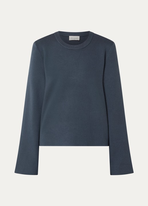 MSCH Copenhagen MSCHAgatha East fijngebreide pullover met ronde hals - voorkant 2 indigo