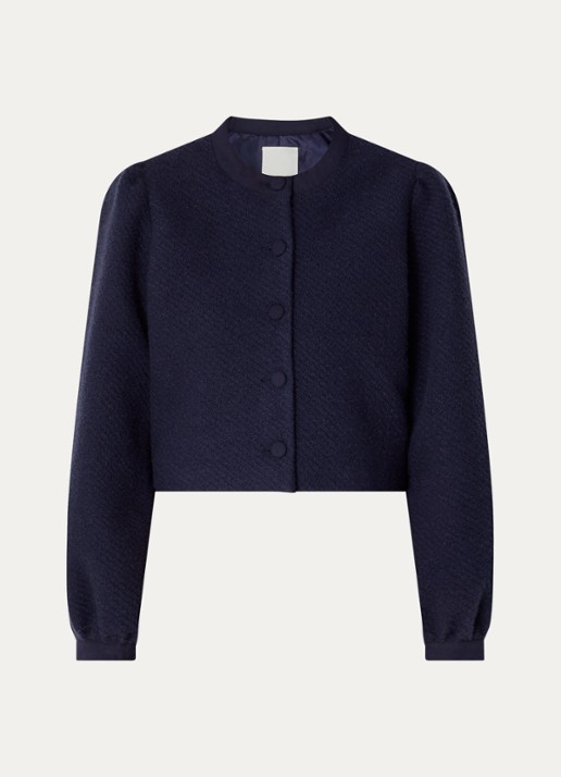 MSCH Copenhagen Mschdazzle jack in wolblend - voorkant 3 donkerblauw