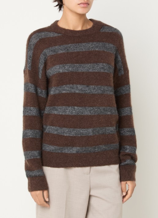 MSCH Copenhagen MSCHFestina fijngebreide trui in alpaca wolblend met streepprint