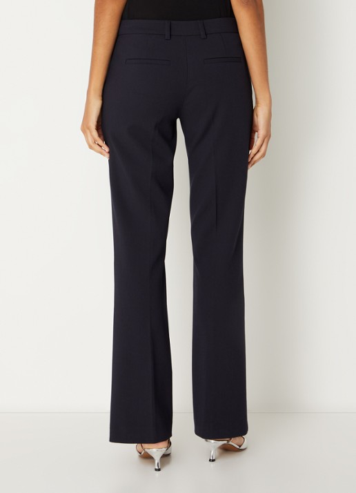 MSCH Copenhagen Mschfreylia high waist straight fit pantalon - achterkant donkerblauw