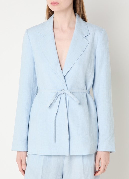 MSCH Copenhagen MSCHGraciela blazer in linnenblend met strikceintuur