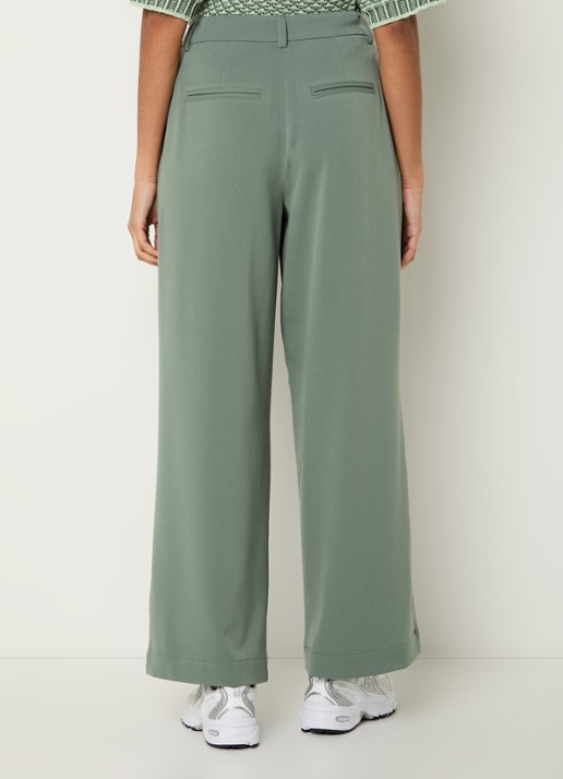 MSCH Copenhagen MSCHHenrika high waist loose fit pantalon met steekzakken - achterkant groen