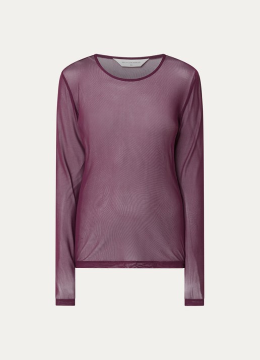 MSCH Copenhagen MSCHJanie semi-transparante top - voorkant 3 paars