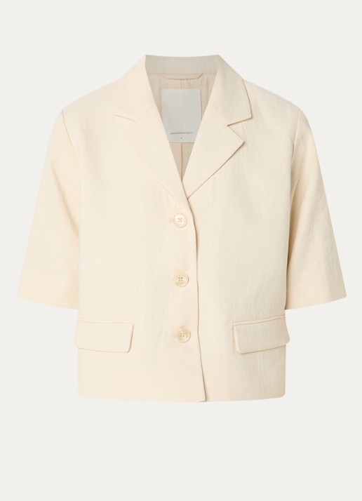 MSCH Copenhagen MSCHKeeley blouse met klepzakken - voorkant 3 beige