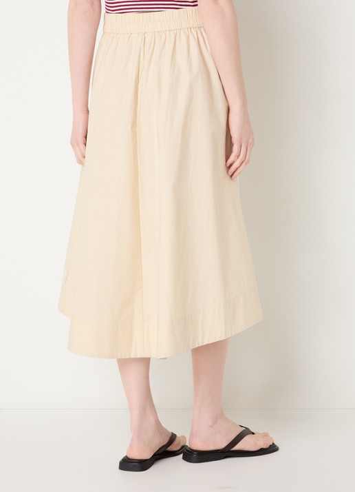 MSCH Copenhagen MSCHLenna midi A-lijn rok  - achterkant 2 beige