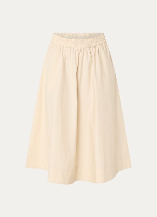 MSCH Copenhagen MSCHLenna midi A-lijn rok  - voorkant 3 beige