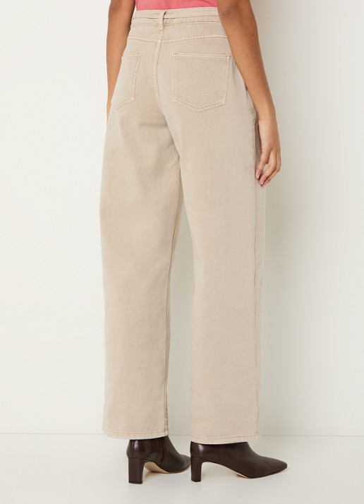 MSCH Copenhagen MSCHLio high waist regular fit jeans met gekleurde wassing - achterkant beige