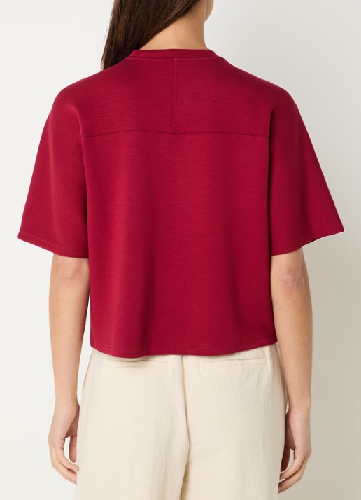 MSCH Copenhagen MSCHMaelee T-shirt met siernaad - achterkant 3 rood