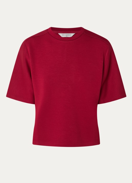 MSCH Copenhagen MSCHMaelee T-shirt met siernaad - voorkant rood