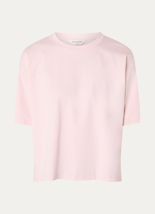 MSCH Copenhagen MSCHMoa T-shirt met split - voorkant lichtroze