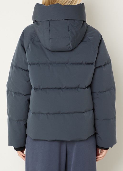 MSCH Copenhagen MSCHPavinaria puffer jack met steekzakken en capuchon - achterkant 3 staalblauw