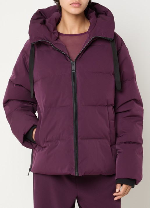 MSCH Copenhagen MSCHPavinaria puffer jack met steekzakken en capuchon - detail 4 paars