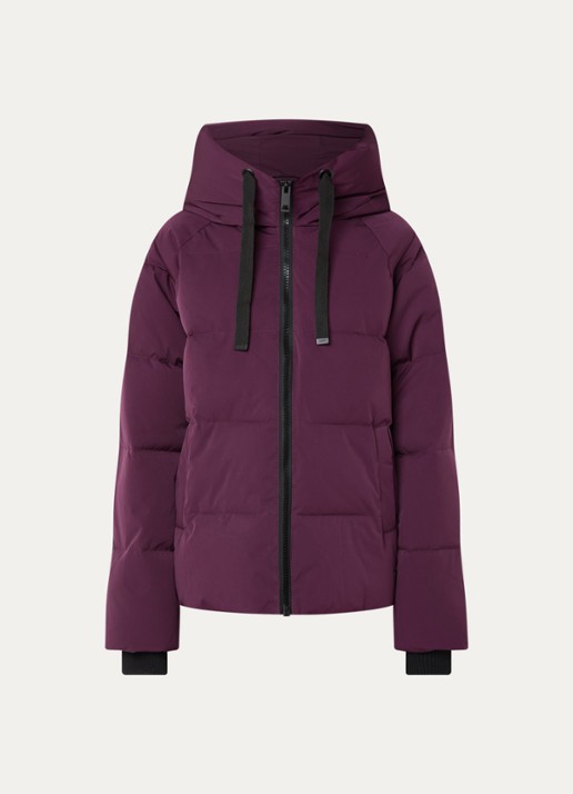 MSCH Copenhagen MSCHPavinaria puffer jack met steekzakken en capuchon - voorkant 2 paars