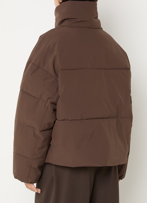 MSCH Copenhagen MSCHRefron puffer jack met steekzakken - achterkant bruin
