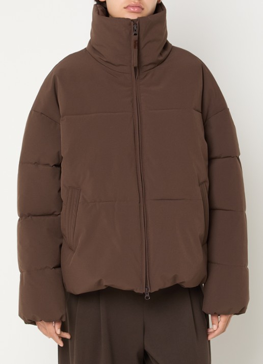 MSCH Copenhagen MSCHRefron puffer jack met steekzakken - detail 4 bruin