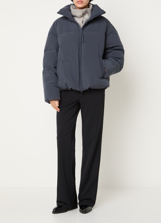 MSCH Copenhagen MSCHRefron puffer jack met steekzakken - voorkant 4 staalblauw