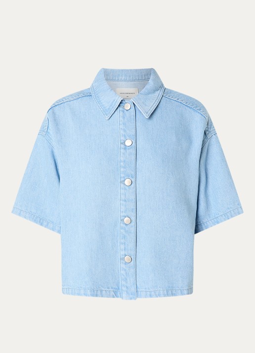 MSCH Copenhagen MSCHSaphina blouse van chambray - voorkant indigo