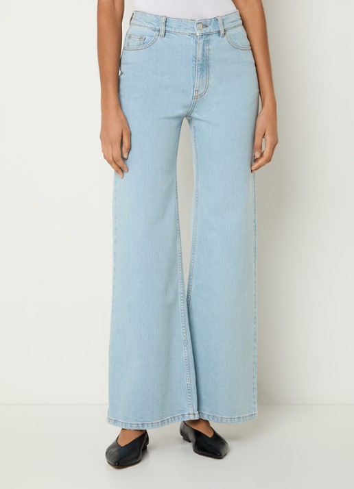 MSCH Copenhagen MSCHSolia high waist flared jeans met lichte wassing