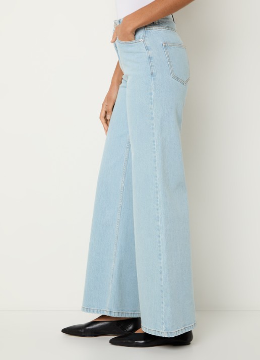 MSCH Copenhagen MSCHSolia high waist flared jeans met lichte wassing - detail 5 indigo