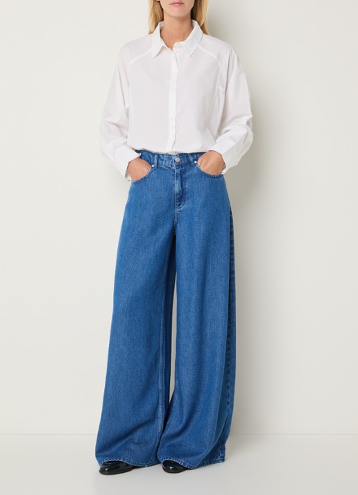 MSCH Copenhagen MSCHSusana Selmina blouse met kraag - voorkant 4 wit
