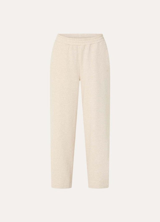 MSCH Copenhagen MSCHTaia high waist loose fit joggingbroek met steekzakken - voorkant beige