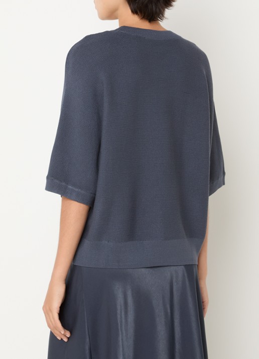 MSCH Copenhagen MSCHThamira grofgebreide pullover - achterkant 4 staalblauw
