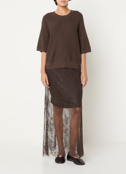MSCH Copenhagen MSCHThamira grofgebreide pullover - voorkant 2 bruin