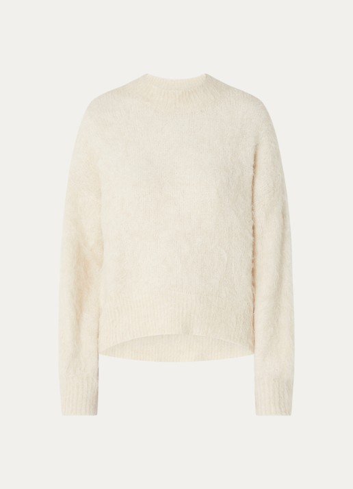 MSCH Copenhagen MSCHThira Salmia grofgebreide pullover met stretch - voorkant beige