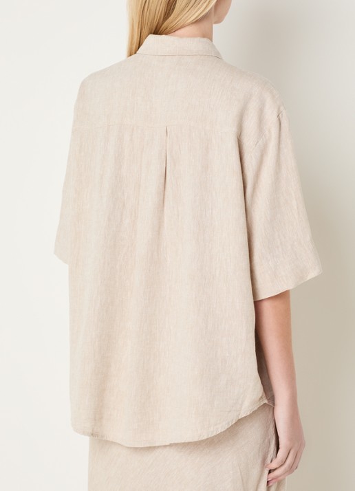 MSCH Copenhagen MSCHViana blouse van linnen - achterkant 2 beige