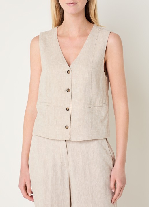 MSCH Copenhagen MSCHViana gilet in linnenblend