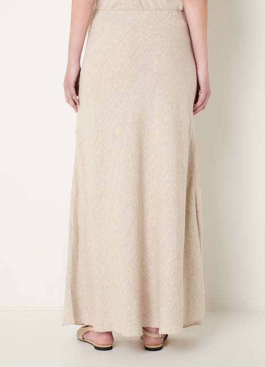 MSCH Copenhagen MSCHViana maxi rok in linnenblend - achterkant beige