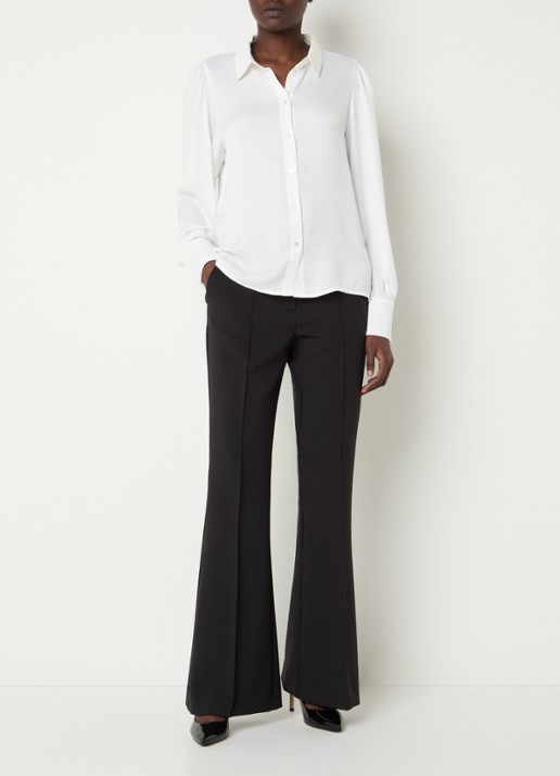 MSCH Copenhagen MSCHViloah blouse met kraag - voorkant 3 wit