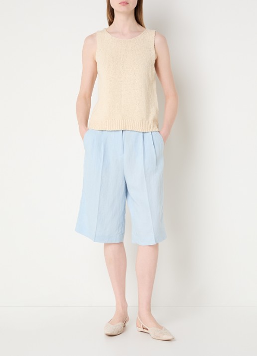 MSCH Copenhagen MSCHVivika grofgebreide tanktop - voorkant 2 beige