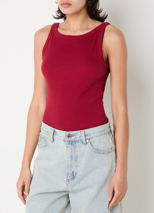 MSCH Copenhagen Rasmia tanktop met ribstructuur