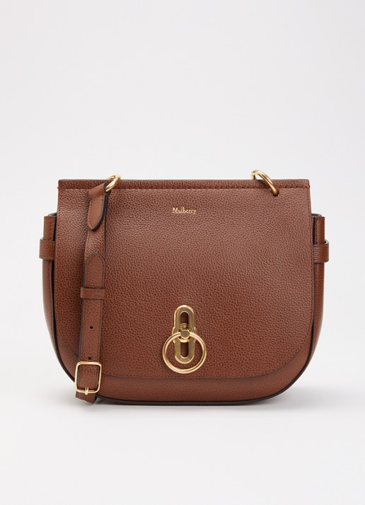 Mulberry Amberley crossbodytas van leer met verstelbare schouderriem - voorkant 5 hazelnootbruin