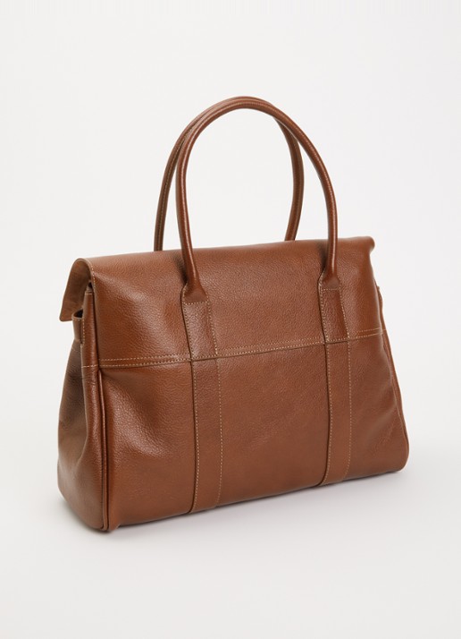 Mulberry Bayswater handtas van leer - achterkant 5 oranjebruin