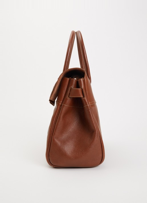 Mulberry Bayswater handtas van leer - detail 2 oranjebruin