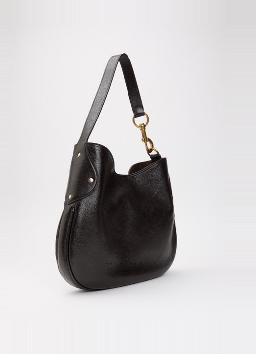 Mulberry Hackney schoudertas van leer - achterkant donkerbruin