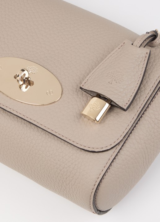 Mulberry Lily crossbodytas van leer met verstelbare schouderriem - detail 5 donkerkhaki