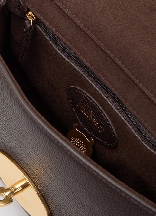 Mulberry Lily Small crossbodytas met verstelbare schouderriem - detail 3 chocoladebruin
