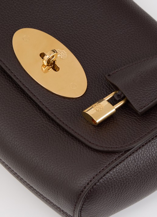 Mulberry Lily Small crossbodytas met verstelbare schouderriem - detail 6 chocoladebruin