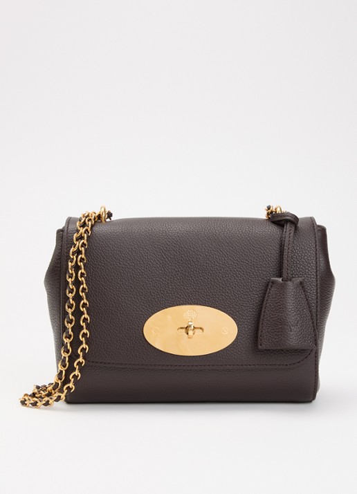 Mulberry Lily Small crossbodytas met verstelbare schouderriem - voorkant chocoladebruin
